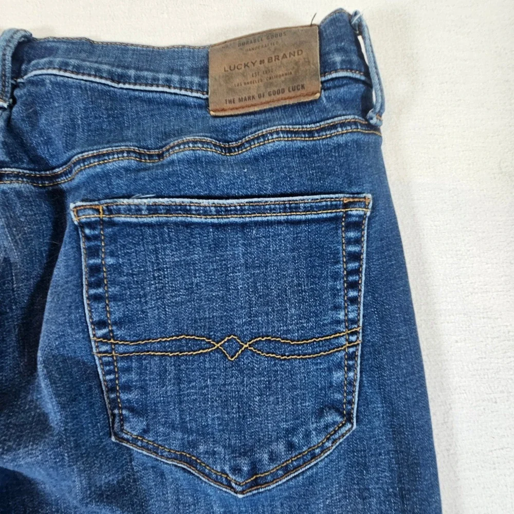 Lucky‎ Brand 121 Slim Jeans Mens 38x30 Dark Blue Denim Stretch 7MP10198